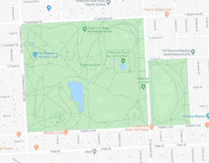 Patterson Park - Map from Google Maps